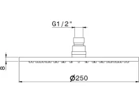 Верхний душ KERAMA MARAZZI Ole 27747KM.01.093 черный матовый