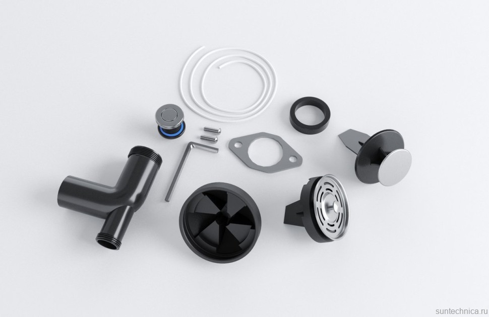 Комплект Мойка Florentina Липси 510 антрацит + Измельчитель KUCHENSTERN Muhle