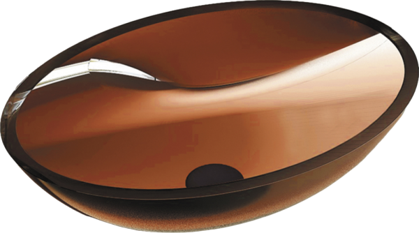 Накладная раковина Abber Kristall AT2802Opal коричневая