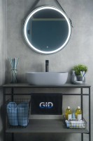 Накладная раковина GID Geometrico Gm1302 50 матовая серая, прямоугольная, фаянс