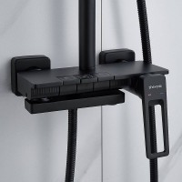 Душевая стойка Shevanik S6826H черная