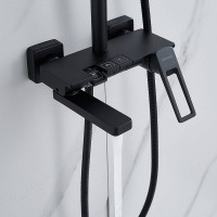 Душевая стойка Shevanik S6826H черная