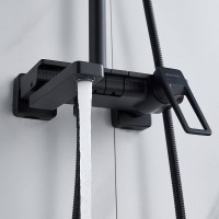 Душевая стойка Shevanik S6826H черная