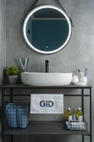 Накладная раковина GID Lago N9026a 60 глянцевая белая, овальная, фаянс