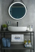 Накладная раковина GID Lago N9026a 60 глянцевая белая, овальная, фаянс