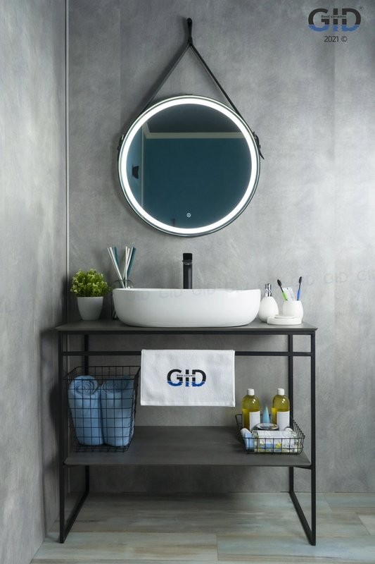 Накладная раковина GID Lago N9026a 60 глянцевая белая, овальная, фаянс