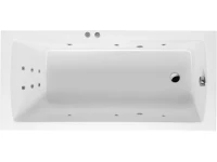 Акриловая ванна Excellent Aquaria WAEX.AQU17.LINE 170x75 см, левая, встраиваемая, с гидромассажем, белая, с каркасом, со сливом-переливом