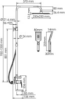 Душевая стойка Wasserkraft Aisch A155.198.201.BG золото
