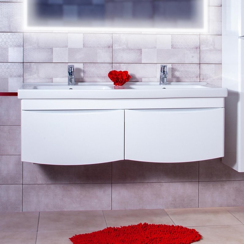 Тумба под раковину Бриклаер Вега 125 белая