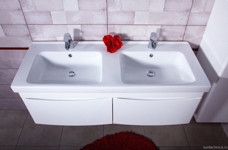 Тумба под раковину Бриклаер Вега 125 белая