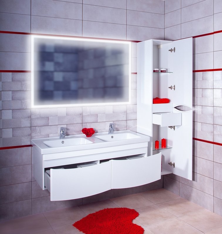 Тумба под раковину Бриклаер Вега 125 белая