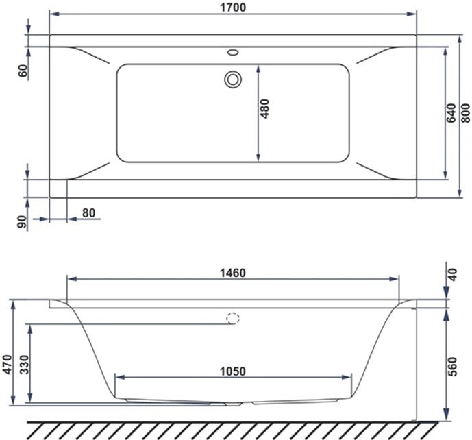 Акриловая ванна WHITECROSS Savia Duo RELAX 170x80 см, пристенная, с гидромассажем, белая, с каркасом, со сливом-переливом, фурнитура бронза