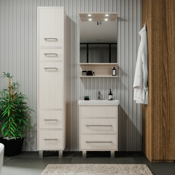 Мебель для ванной комнаты Бриклаер Чили 55 светлая лиственница С