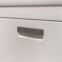 Мебель для ванной комнаты Vigo Plaza 60 напольная, 2 ящика, белая, раковина Como 60