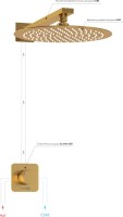 Душевой комплект Wasserkraft Schunter A8251.180.259 С ВНУТРЕННЕЙ ЧАСТЬЮ, золото