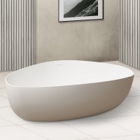 Ванна из искусственного камня Abber Stein AS9608 180x130 см, отдельностоящая, матовая белая, четверть круга, на ножках, с донным клапаном