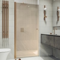 Душевая дверь в нишу Maybahglass MGD-810-2 90 см, профиль бронза, стекло бронза