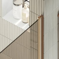 Душевая дверь в нишу Maybahglass MGD-810-2 90 см, профиль бронза, стекло бронза