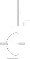 Душевая дверь в нишу Maybahglass MGD-810-2 90 см, профиль бронза, стекло бронза
