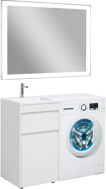 Мебель для ванной комнаты Aquanet Токио 48 1 ящик, с бельевой корзиной L