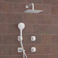 Душевой комплект Wasserkraft Saale A9551.267.316.146.254.328.156.155 С ВНУТРЕННЕЙ ЧАСТЬЮ, белый