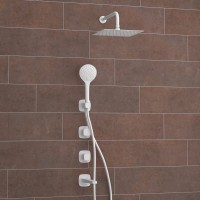 Душевой комплект Wasserkraft Saale A9551.267.316.146.254.328.156.155 С ВНУТРЕННЕЙ ЧАСТЬЮ, белый