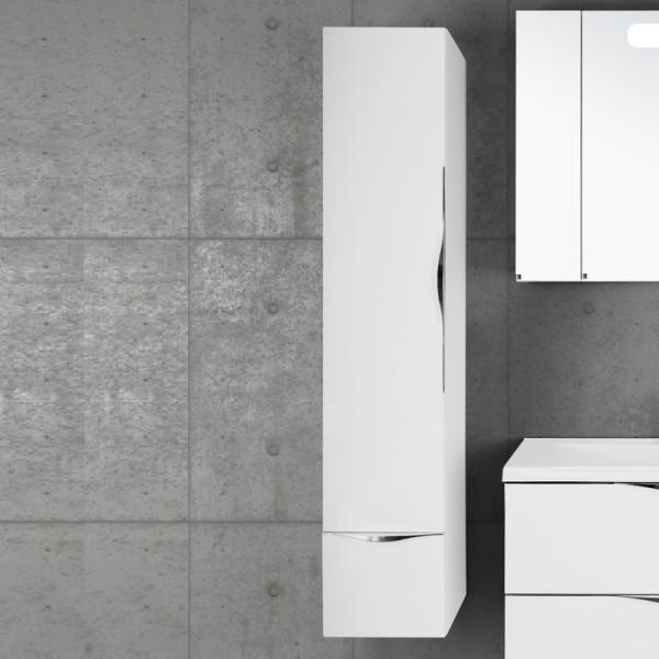 Шкаф пенал для ванной Vod-Ok Марко 30 L, 1 дверь, 1 ящик, белый