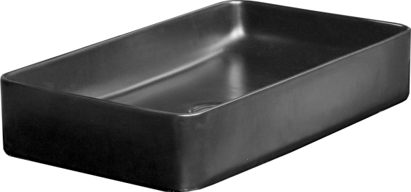 Накладная раковина Armadi Art Vallessi 875 60 черная, прямоугольная, фаянс, с 1 отверстием под смеситель