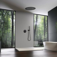 Душевой комплект Timo Saona SX-2370/03SM С ВНУТРЕННЕЙ ЧАСТЬЮ, с термостатом, матовый черный