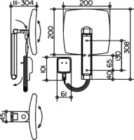 Косметическое зеркало Keuco iLook Move 17613 019001 с подсветкой, телескопическое, поворотное, хром