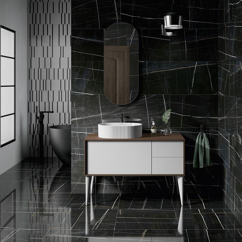 Накладная раковина KERAMA MARAZZI Vento 51 глянцевая белая, овальная, с 1 отверстием под смеситель