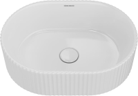 Накладная раковина KERAMA MARAZZI Vento 51 глянцевая белая, овальная, с 1 отверстием под смеситель