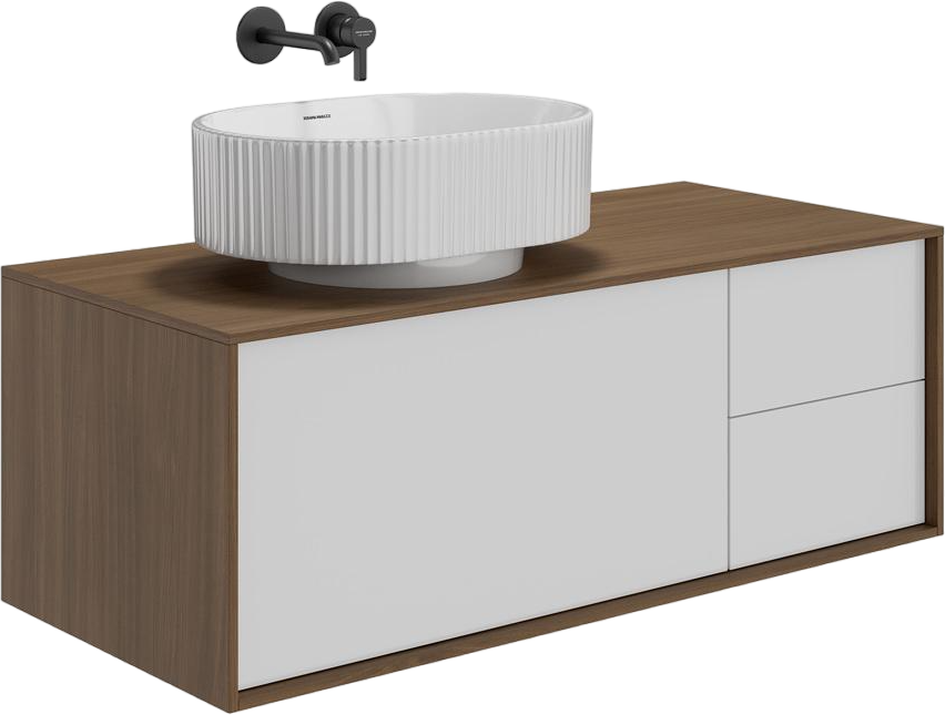 Накладная раковина KERAMA MARAZZI Vento 51 глянцевая белая, овальная, с 1 отверстием под смеситель