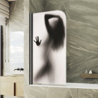 Шторка на ванну Maybahglass MGV-929-ФП015-6 70 см, профиль черный