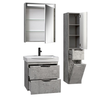 Тумба под раковину без столешницы Belux Неман 65 подвесная, бетон светлый