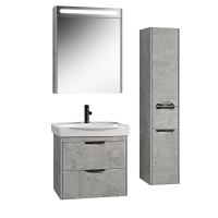 Тумба под раковину без столешницы Belux Неман 65 подвесная, бетон светлый