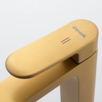 Смеситель для раковины Shevanik S4501G, золотой сатин Смеситель для раковины Shevanik S4501G, золотой сатин