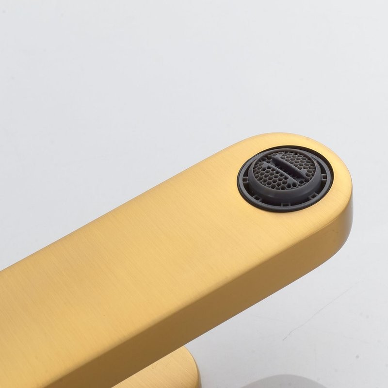 Смеситель для раковины Shevanik S4501G, золотой сатин