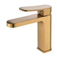 Смеситель для раковины Shevanik S4501G, золотой сатин Смеситель для раковины Shevanik S4501G, золотой сатин