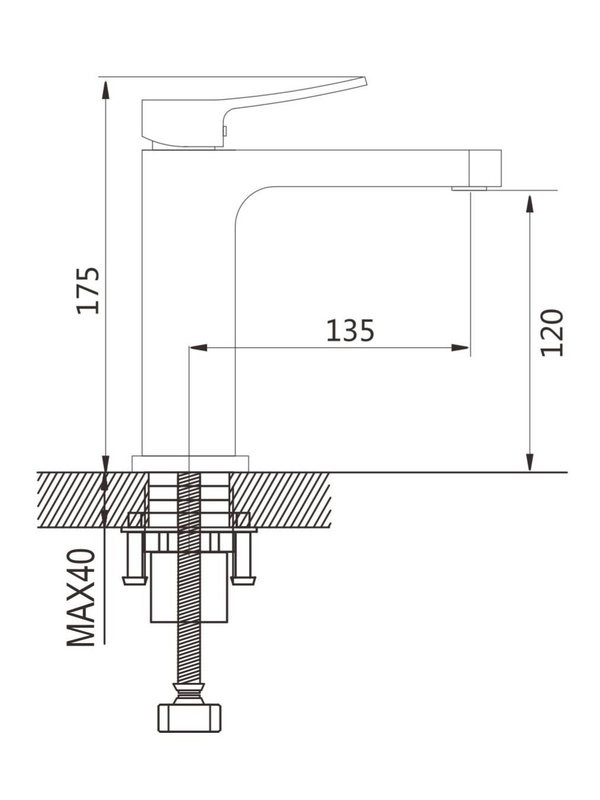 Смеситель для раковины Shevanik S4501G, золотой сатин