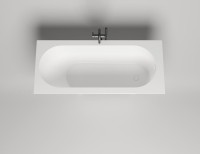 Ванна из искусственного камня Salini Ornella S-Stone 170x75 см, встраиваемая, матовая белая, на ножках