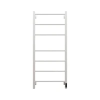 Полотенцесушитель электрический Grota Costa 530х1200 RAL9016 EL 120x55 см, подключение справа, слева, скрытое подключение справа, матовый белый, лесенка, из стали