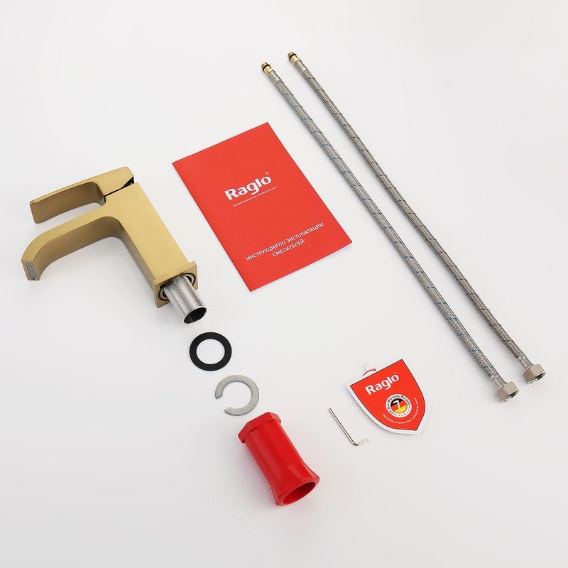 Смеситель для раковины Raglo R02.10.03, золотой сатин