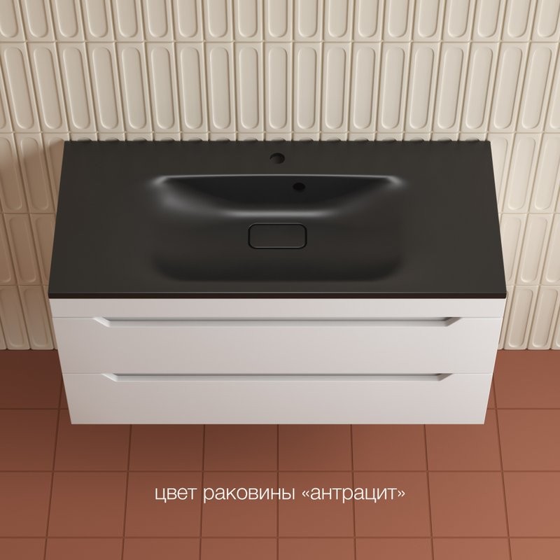 Тумба под раковину без столешницы Style Line Остин 100 подвесная, белая эмаль plus