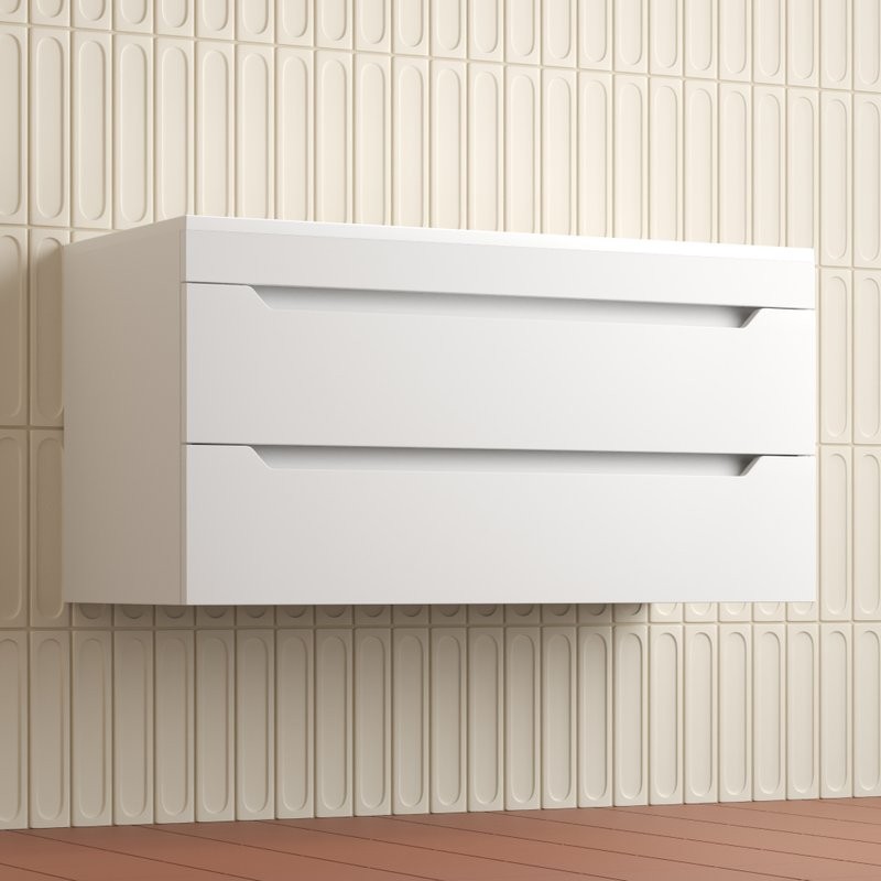 Тумба под раковину без столешницы Style Line Остин 100 подвесная, белая эмаль plus