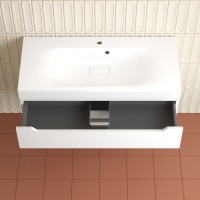 Тумба под раковину без столешницы Style Line Остин 100 подвесная, белая эмаль plus