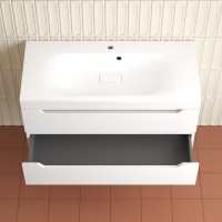 Тумба под раковину без столешницы Style Line Остин 100 подвесная, белая эмаль plus