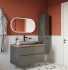Мебель для ванной STWORKI Берген 100 серая с темной столешницей,  раковина Bocchi Etna Etna 1114-004-0125 серая