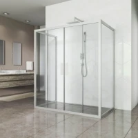 Душевой уголок Kubele DE019 R4U-CLN-MT 140х80 см, профиль матовый хром
