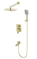 Душевой комплект Wonzon & Woghand WW-88939009A-BG С ВНУТРЕННЕЙ ЧАСТЬЮ, брашированное золото